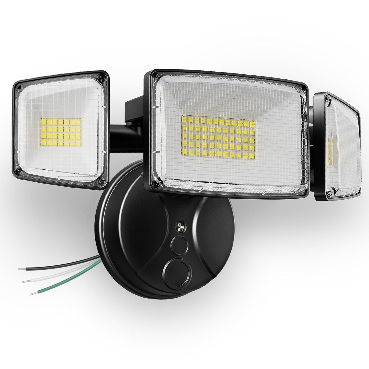 Onforu 100W flood light front view delivering bright yard illumination for security.