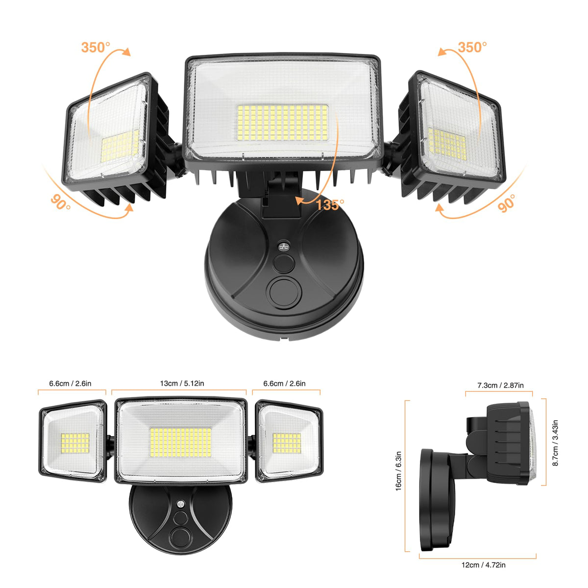 Onforu 100W flood light yard illumination highlighting long-lasting performance.