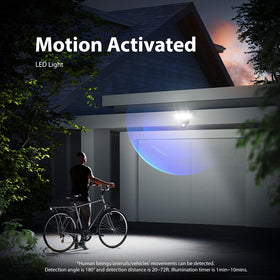 Onforu 100W LED outdoor floodlight dusk to dawn mode for hands-free exterior lighting.