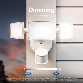 6500K daylight color renders clear, natural-looking surroundings outdoors.