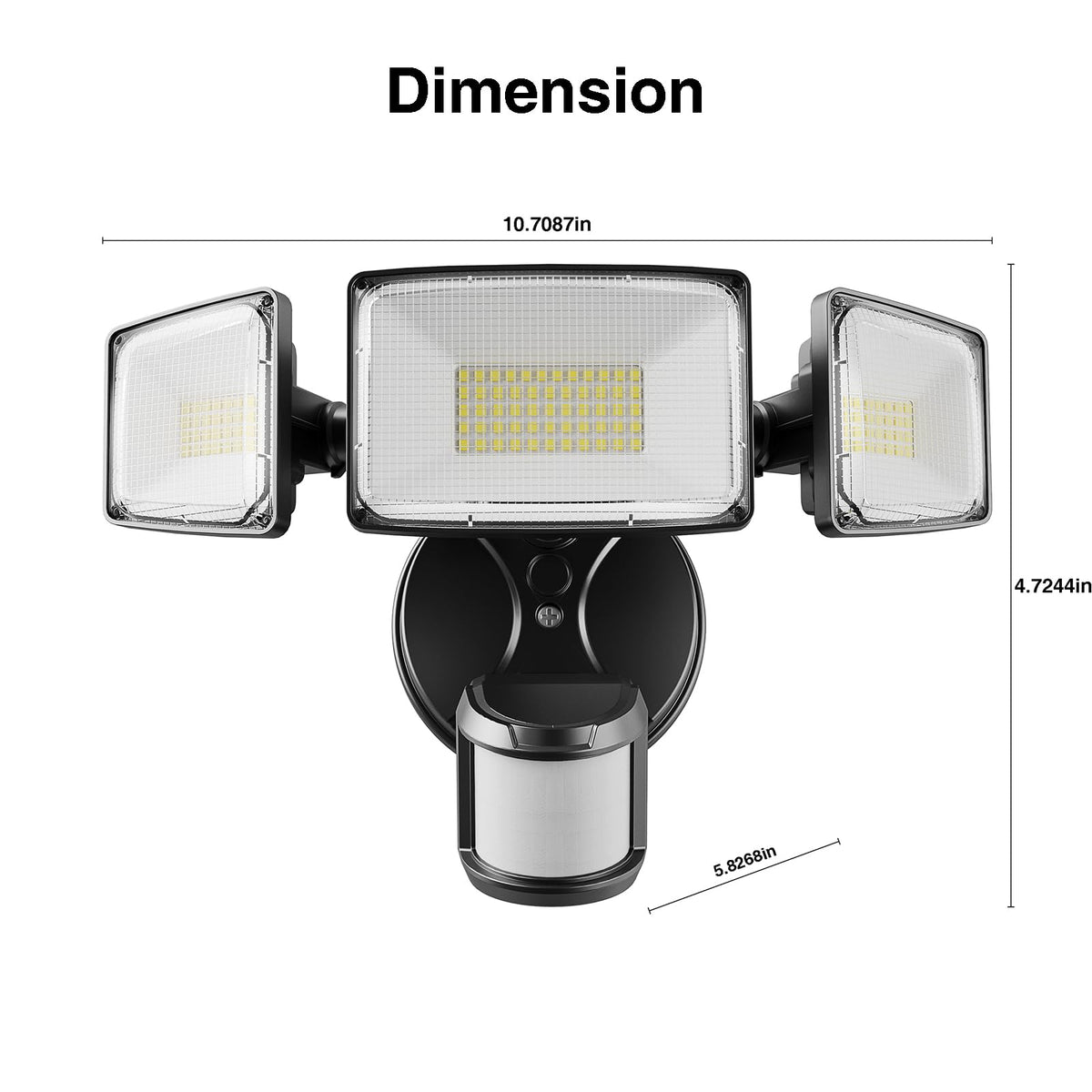 Onforu 100W LED outdoor floodlight full brightness delivers clear visibility after dark.