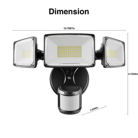Onforu 100W LED outdoor floodlight full brightness delivers clear visibility after dark.