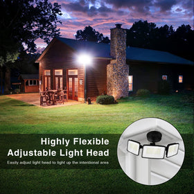Onforu 130W LED security light showing 270-degree coverage for entryways and yards.
