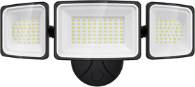 Onforu 130W LED security light front view with three adjustable heads for broad exterior coverage.