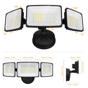 Onforu 130W LED security light wall-mount installation ready.