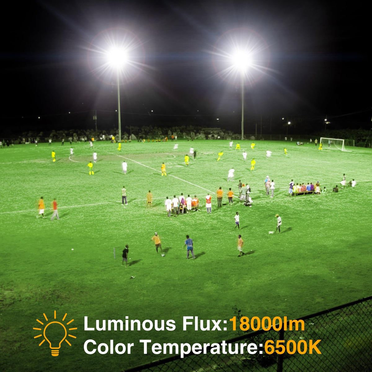Onforu 200W flood light offers IP66 protection against rain and dust.