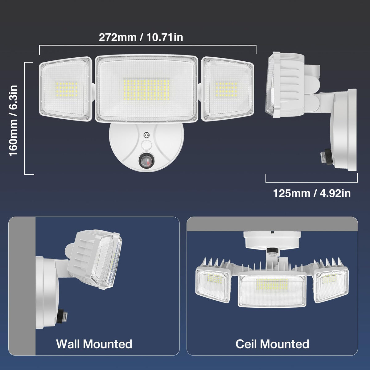 Onforu 270-degree beam angle adjustment for customizable lighting layouts.