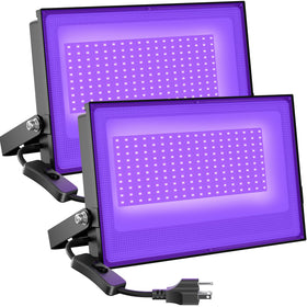Onforu 2-pack 100W black light flood lights for outdoor use