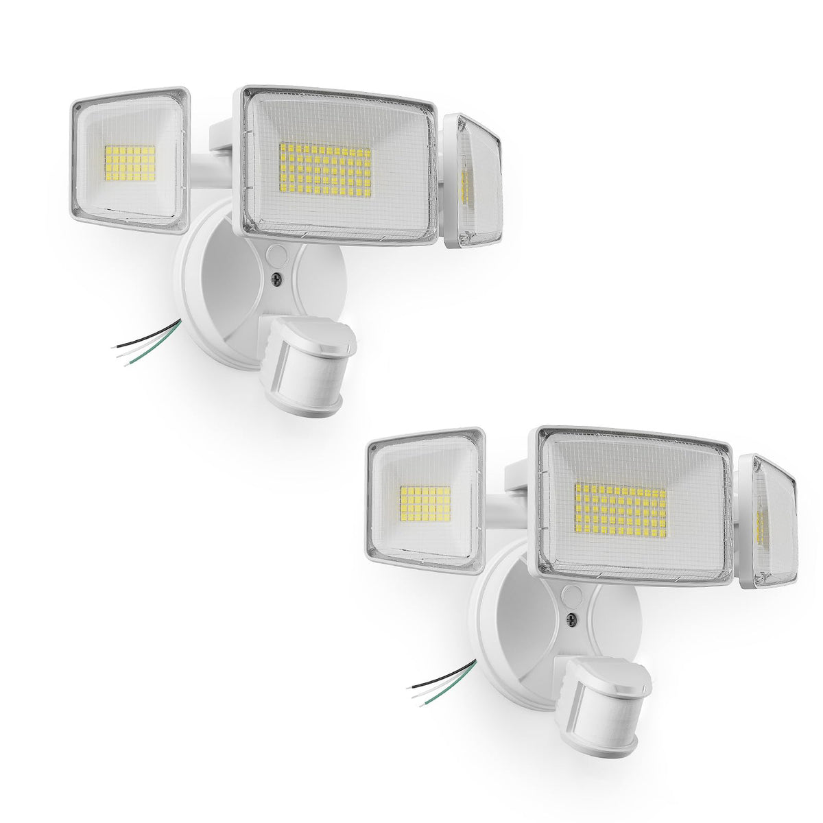 Onforu 2-pack 100W LED flood lights front view for bright outdoor illumination