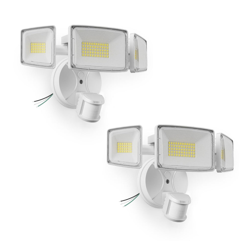 Onforu 2-pack 100W LED flood lights front view for bright outdoor illumination