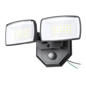 Onforu 32W dusk-to-dawn flood light wall-mounted for outdoor security.