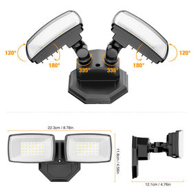 Onforu 6500K LED flood light delivers bright daylight-like color.