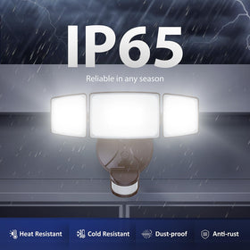 Onforu exterior flood light mounted at entryway for security
