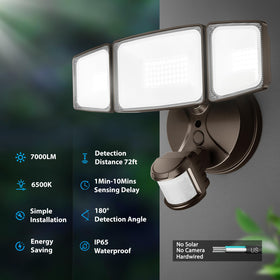 Onforu flood light with motion sensor activated at night