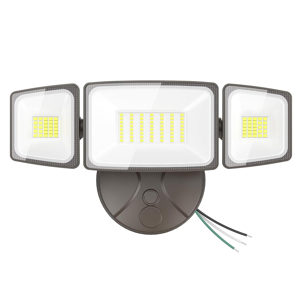 Onforu 75W flood light front view showing brightness for outdoor spaces