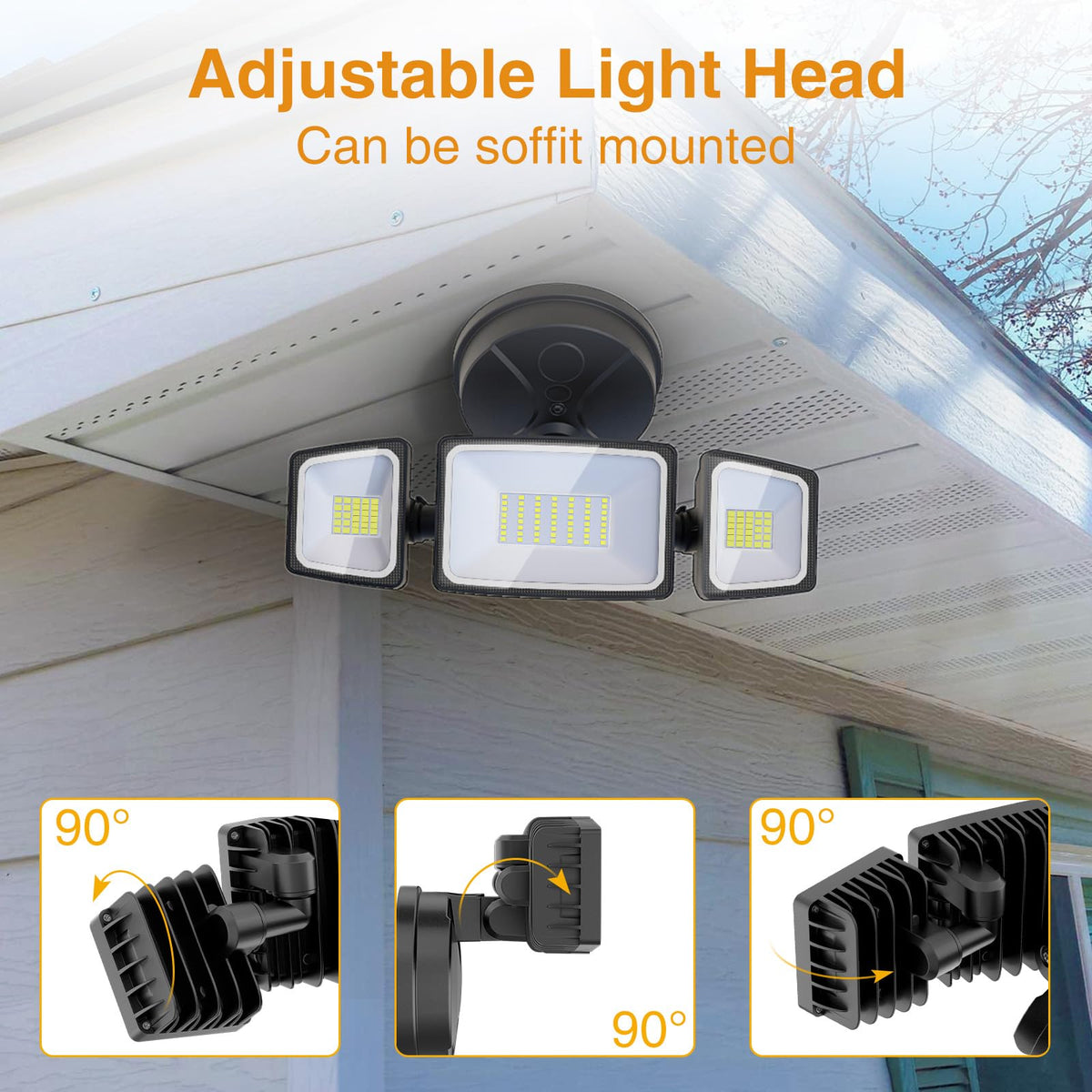 Onforu 75W flood light IP65 rating withstands rain and snow