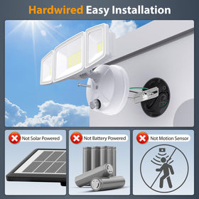 Onforu 8000LM LED flood light setup brightening driveways and yards