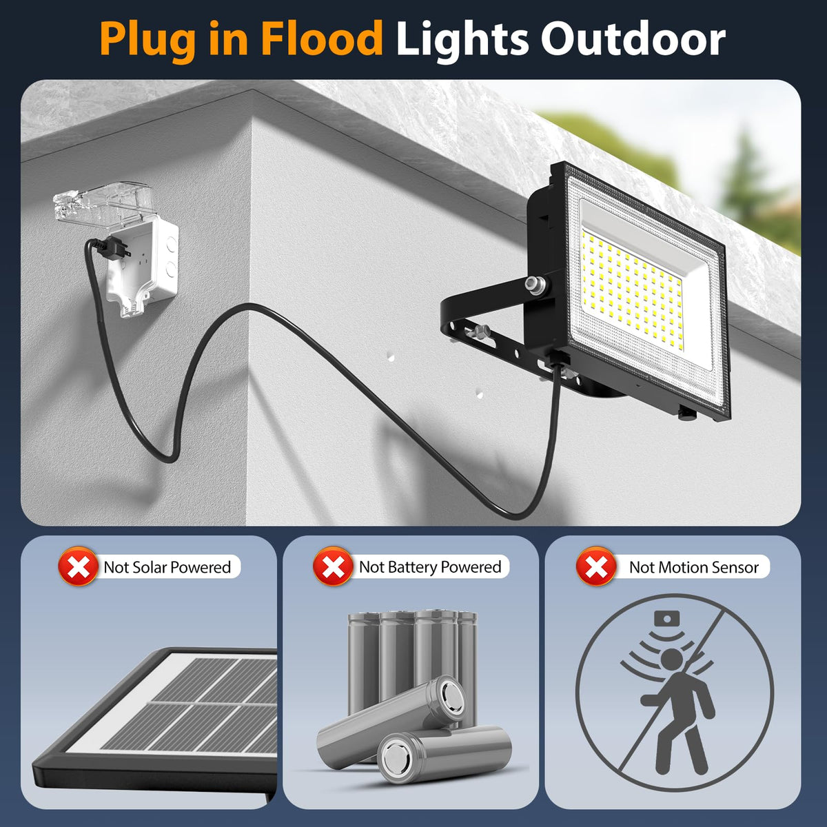 Onforu 8000lm LED work light delivering bright coverage for garages