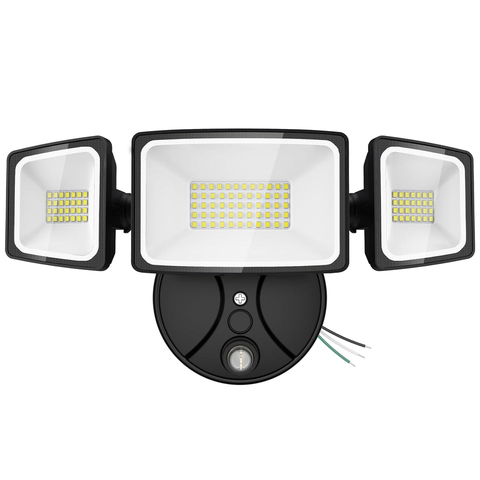 Onforu 80W dusk-to-dawn security light brightening a driveway with even coverage
