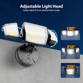 Onforu 90W flood light 10000 lumens for clear driveways and yards.