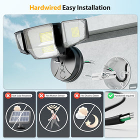 Onforu 90W flood light four adjustable heads highlight perimeter coverage.