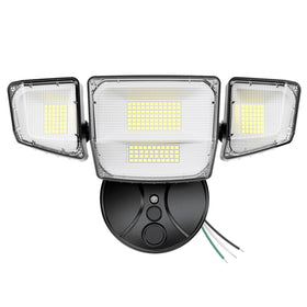 Onforu 90W flood light front view demonstrates daylight brightness for outdoor spaces.