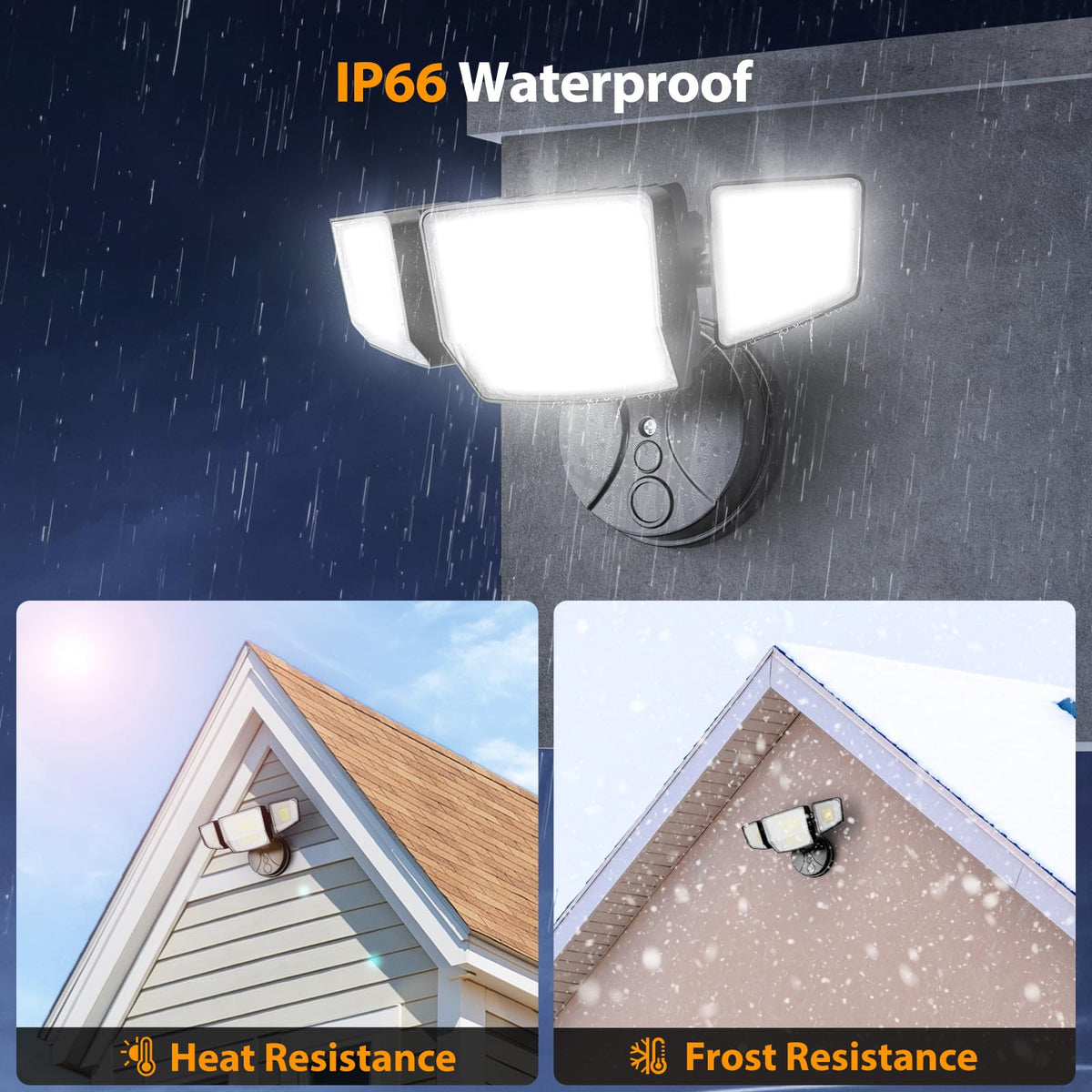 Onforu 90W flood light switch-control provides instant lighting.