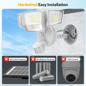 Onforu 90W flood light, side angle with even yard coverage for pathways