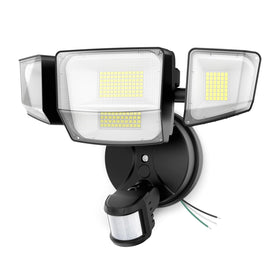 Onforu 90W LED motion sensor outdoor light front view with broad nighttime visibility