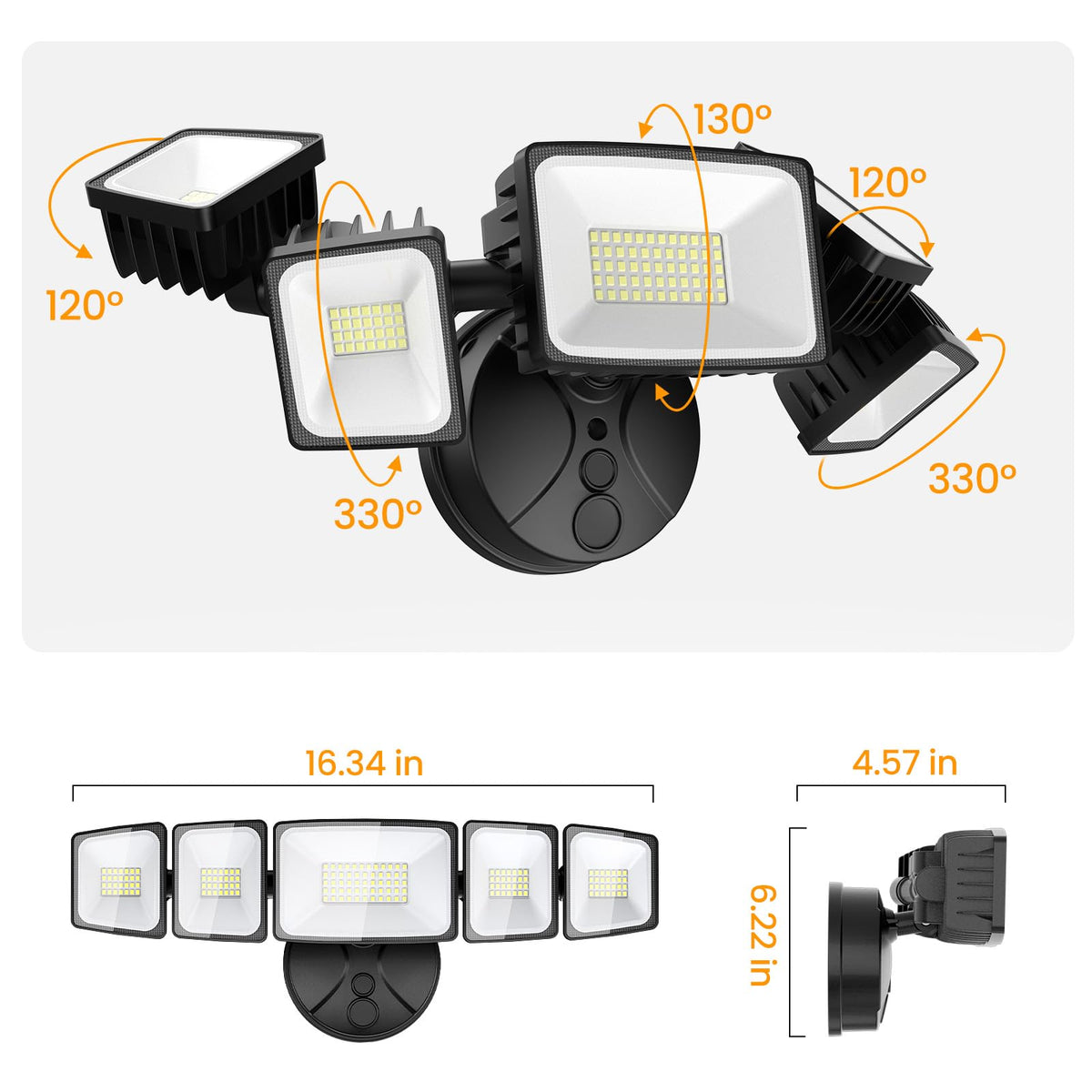 Onforu durable aluminum body with rear cooling fins for long-term reliability.