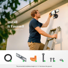 Onforu commercial outdoor area flood light highlighting entrances securely