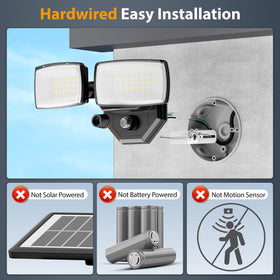 Onforu dual-head flood light with adjustable angle for wide-area illumination.
