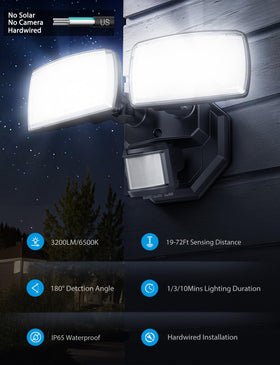 Onforu dusk-to-dawn mode with motion boosts outdoor lighting at night.