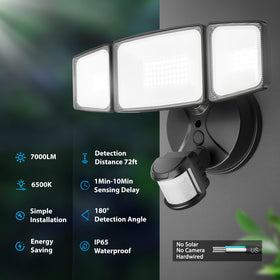 Onforu dusk-to-dawn security light with 180° sensor for proactive visibility