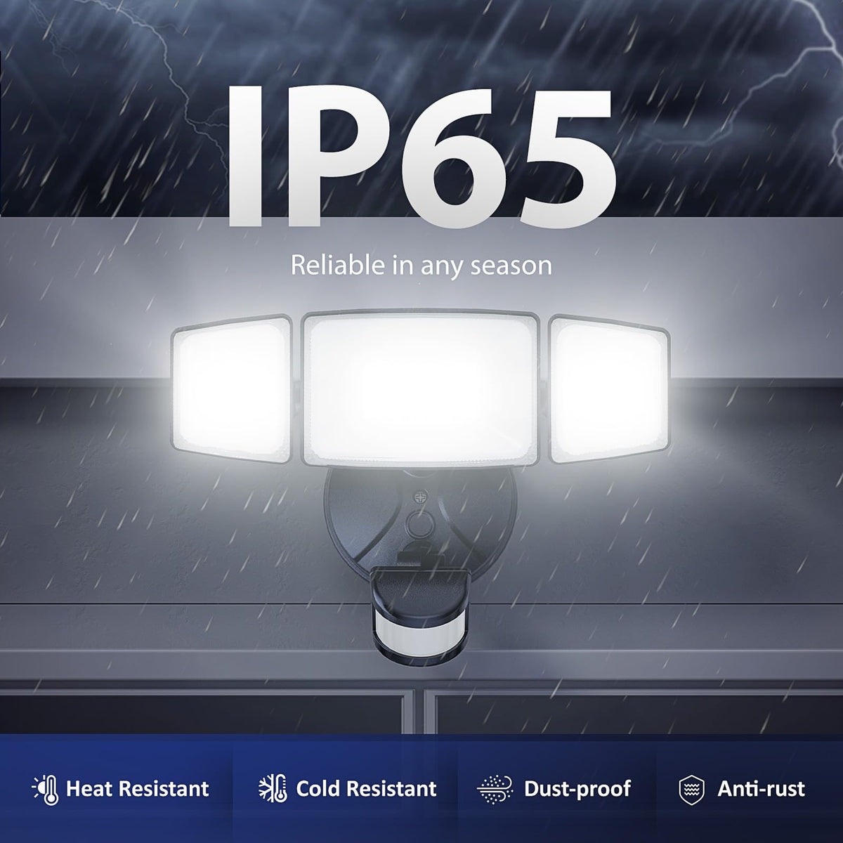 Onforu easy-install outdoor flood light with simple 3-step setup