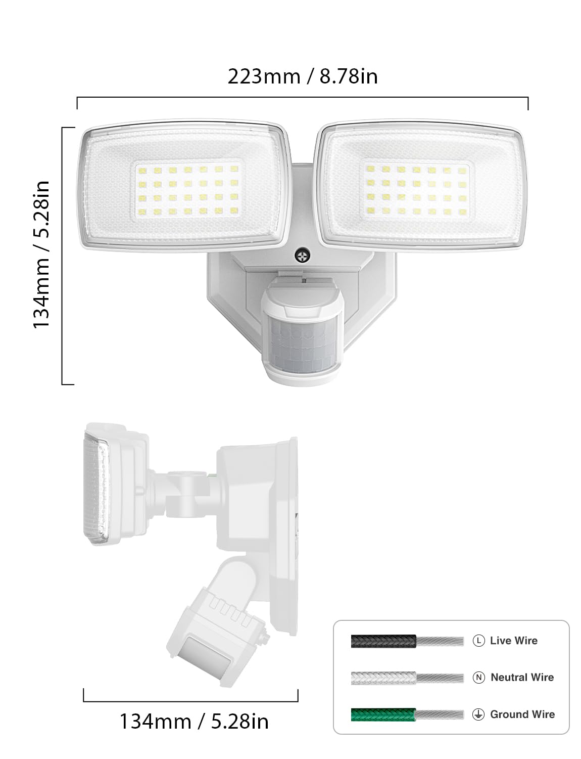 Onforu energy-efficient LED outdoor light reduces power use