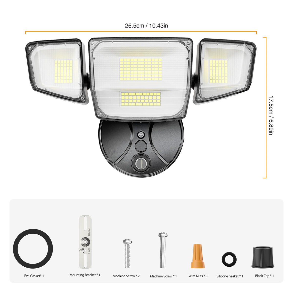 Onforu four-beam design reduces shadows for safer outdoor spaces.