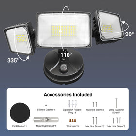 Onforu garage and yard security light illuminating pathways