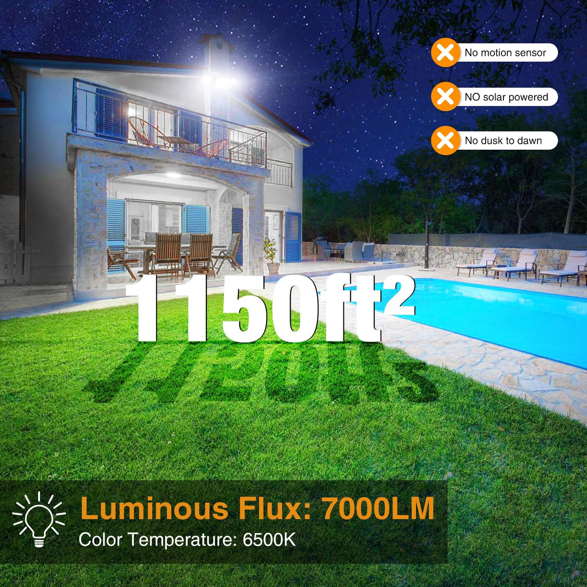 Onforu IP65 weatherproof design withstands rain and snow.