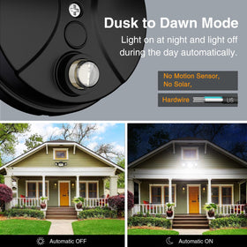 Onforu IP65 waterproof exterior light standing up to rain and snow