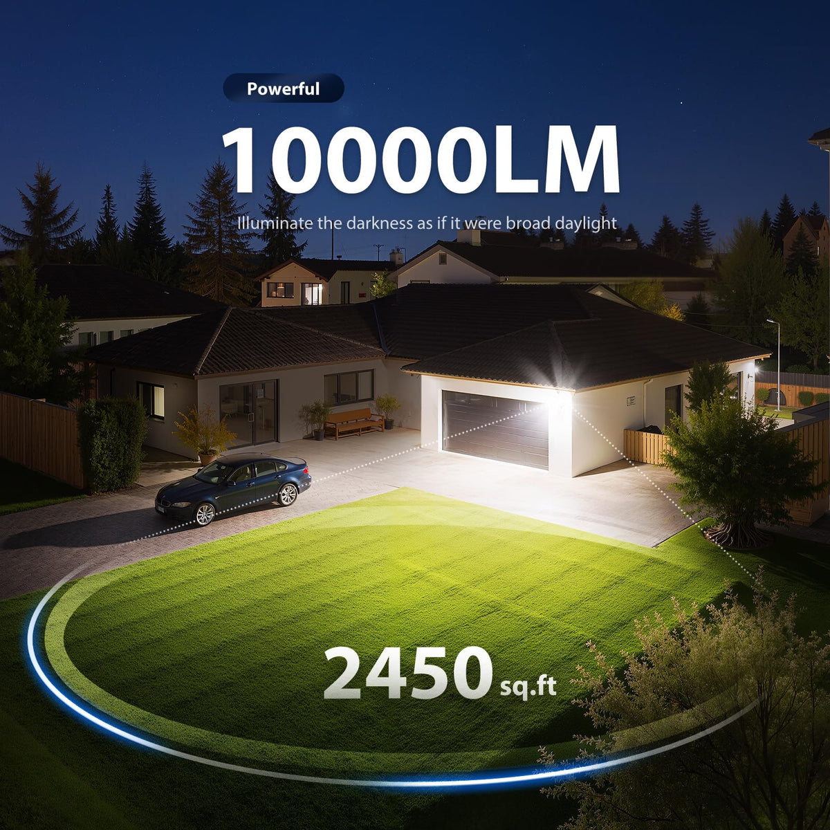 Onforu IP66-built light resists rain and dust outdoors