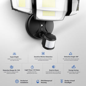 Onforu IP66 weatherproof outdoor light withstands rain and dust while remaining bright
