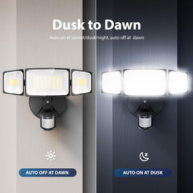 Onforu motion sensor flood light with 72-foot detection range