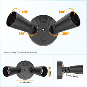 Onforu switch-controlled flood light without sensors for reliable operation.