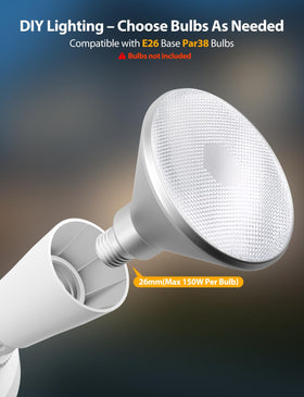 Onforu PAR38 bulb holders angles for versatile lighting and precise zones