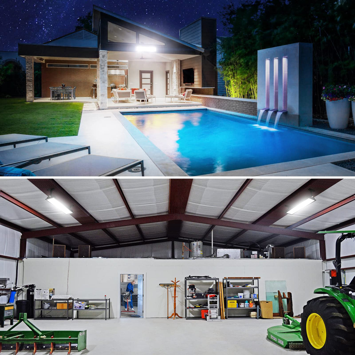 Onforu shop lights suit garages, warehouses, and workshops.