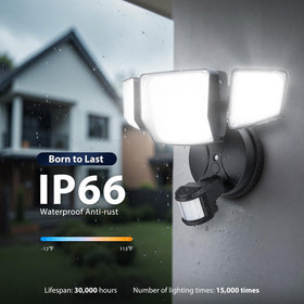 Onforu security flood light delivering wide coverage and glare-free illumination
