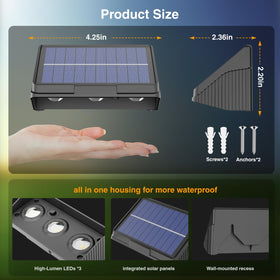 Onforu Solar Fence Lights installed on fence showing easy mounting and ambient glow.