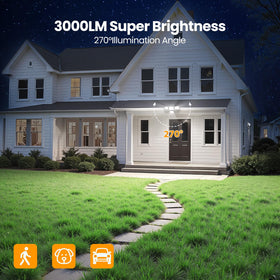 Onforu solar light remote control allows quick mode changes from a distance.