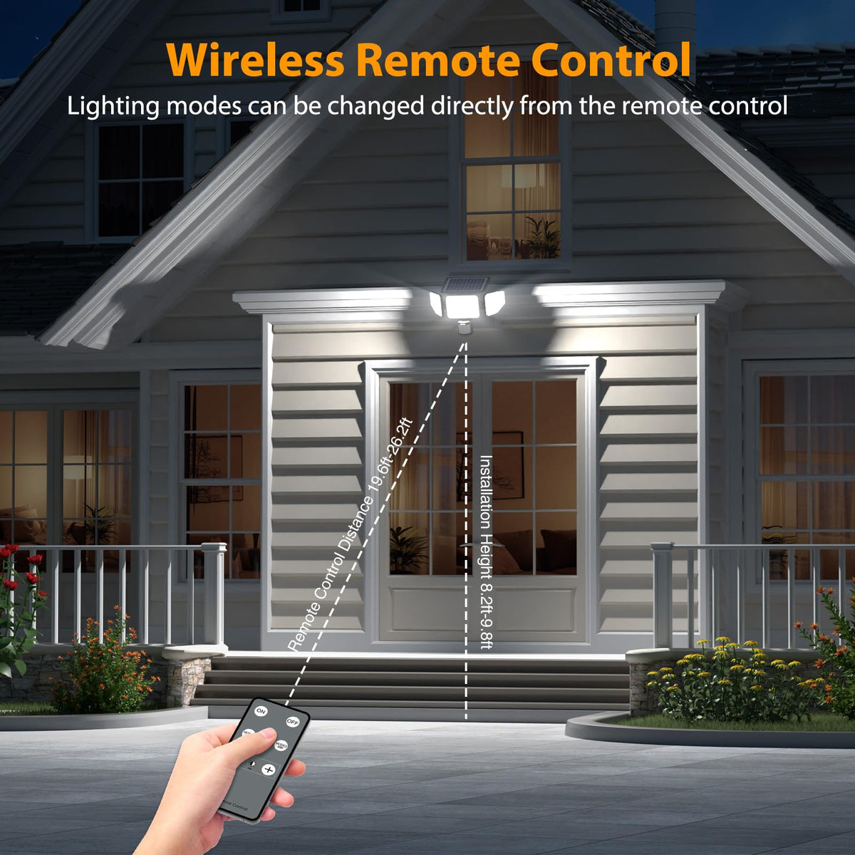 Onforu solar panel charging for wireless outdoor lights